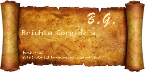 Brichta Gorgiás névjegykártya